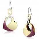 LO2693 - Gold Iron Earrings with Epoxy in Siam Default Title