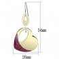 LO2693 - Gold Iron Earrings with Epoxy in Siam Default Title