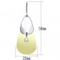 LO2696 - Gold+Rhodium Iron Earrings with Top Grade Crystal in Clear Default Title