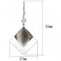 LO2698 - Rhodium Iron Earrings with Top Grade Crystal in Clear Default Title