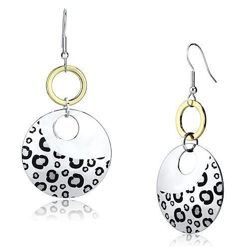LO2699 - Reverse Two-Tone Iron Earrings with Epoxy in Jet Default Title