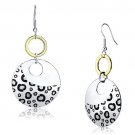 LO2699 - Reverse Two-Tone Iron Earrings with Epoxy in Jet Default Title