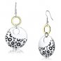 LO2699 - Reverse Two-Tone Iron Earrings with Epoxy in Jet Default Title