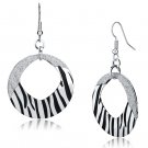 LO2702 - Rhodium Iron Earrings with Epoxy in Jet Default Title