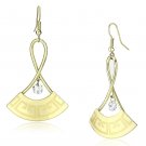 LO2707 - Gold Iron Earrings with AAA Grade CZ in Clear Default Title