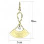 LO2707 - Gold Iron Earrings with AAA Grade CZ in Clear Default Title