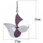LO2708 - Rhodium Iron Earrings with No Stone Default Title