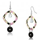 LO2711 - Special Color Iron Earrings with AAA Grade CZ in Clear Default Title