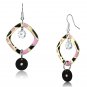 LO2711 - Special Color Iron Earrings with AAA Grade CZ in Clear Default Title