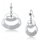 LO2714 - Matte Rhodium & Rhodium Iron Earrings with Top Grade Crystal in Clear Default Title