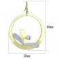 LO2715 - Gold Iron Earrings with Top Grade Crystal in Clear Default Title