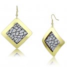 LO2720 - Matte Gold & Gold Iron Earrings with No Stone Default Title