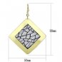LO2720 - Matte Gold & Gold Iron Earrings with No Stone Default Title