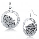 LO2725 - Rhodium Iron Earrings with Top Grade Crystal in Clear Default Title