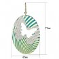 LO2726 - Gold Iron Earrings with Epoxy in Capri Blue Default Title