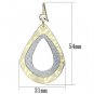 LO2729 - Gold Iron Earrings with Top Grade Crystal in Clear Default Title