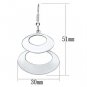 LO2736 - Matte Rhodium & Rhodium Iron Earrings with No Stone Default Title