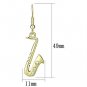 LO2741 - Gold Iron Earrings with Top Grade Crystal in Clear Default Title