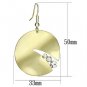 LO2742 - Matte Gold & Gold Iron Earrings with Top Grade Crystal in Clear Default Title