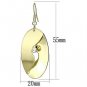 LO2744 - Matte Gold & Gold Iron Earrings with Top Grade Crystal in Clear Default Title