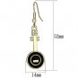 LO2746 - Gold Iron Earrings with Top Grade Crystal in Clear Default Title