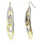 LO2753 - Gold+Rhodium Iron Earrings with No Stone Default Title