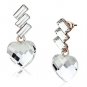 LO2756 - Rose Gold Iron Earrings with Top Grade Crystal in Clear Default Title