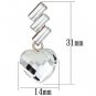 LO2756 - Rose Gold Iron Earrings with Top Grade Crystal in Clear Default Title