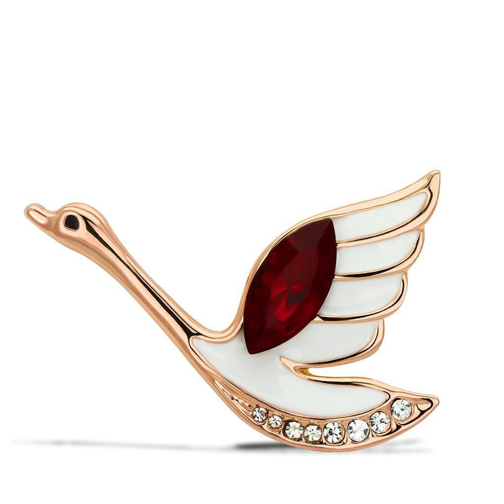 LO2761 - Flash Gold White Metal Brooches with Top Grade Crystal in Siam Default Title