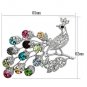 LO2769 - Imitation Rhodium White Metal Brooches with Top Grade Crystal in Multi Color Default Title