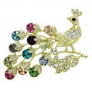 LO2770 - Flash Gold White Metal Brooches with Top Grade Crystal in Multi Color Default Title