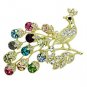 LO2770 - Flash Gold White Metal Brooches with Top Grade Crystal in Multi Color Default Title