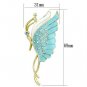 LO2771 - Flash Gold White Metal Brooches with Top Grade Crystal in Clear Default Title