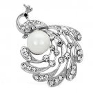 LO2777 - Imitation Rhodium White Metal Brooches with Synthetic Pearl in White Default Title