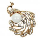 LO2778 - Flash Rose Gold White Metal Brooches with Synthetic Pearl in White Default Title