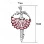 LO2779 - Imitation Rhodium White Metal Brooches with Top Grade Crystal in Clear Default Title