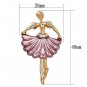 LO2780 - Flash Rose Gold White Metal Brooches with Top Grade Crystal in Clear Default Title