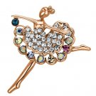 LO2781 - Imitation Rhodium White Metal Brooches with Top Grade Crystal in Multi Color Default Title
