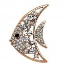 LO2787 - Flash Rose Gold White Metal Brooches with Top Grade Crystal in Clear Default Title