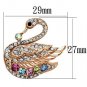 LO2789 - Flash Rose Gold White Metal Brooches with Top Grade Crystal in Multi Color Default Title