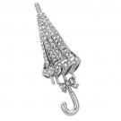 LO2795 - Imitation Rhodium White Metal Brooches with Top Grade Crystal in Clear Default Title