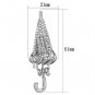 LO2795 - Imitation Rhodium White Metal Brooches with Top Grade Crystal in Clear Default Title