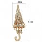 LO2796 - Flash Rose Gold White Metal Brooches with Top Grade Crystal in Clear Default Title