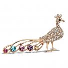 LO2798 - Flash Rose Gold White Metal Brooches with Top Grade Crystal in Multi Color Default Title
