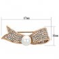 LO2800 - Flash Rose Gold White Metal Brooches with Synthetic Pearl in White Default Title