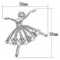 LO2801 - Imitation Rhodium White Metal Brooches with Synthetic Pearl in White Default Title