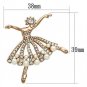 LO2802 - Flash Rose Gold White Metal Brooches with Synthetic Pearl in White Default Title