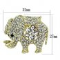LO2804 - Flash Gold White Metal Brooches with Top Grade Crystal in Clear Default Title