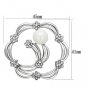 LO2809 - Imitation Rhodium White Metal Brooches with Synthetic Pearl in White Default Title