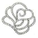 LO2813 - Imitation Rhodium White Metal Brooches with Top Grade Crystal in Clear Default Title